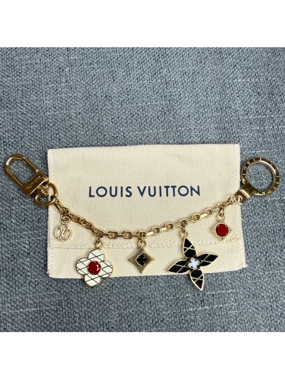 Louis Vuitton Malletage flower bag charm